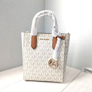 Michael Kors Sinclair Extra-Small Signature Logo Crossbody Bag Vanilla/Aco…